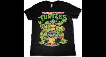 Teenage Mutant Ninja Turtles TMNT Group Kids T-Shirt Kinder Black-12 Jahre