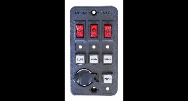Oem Marine Elektrisch Paneel Met 3 Abs-schakelaars Zilver 120 x 60 mm