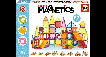 Educa - Magnetics - Magnetic Tiles - Magnetische panelen - Magnetische tegels - 83 stuks