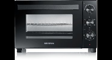 Severin TO 2075 Bak- en Braadoven – 30 Liter – Hetelucht – Draaispit – Timer – Zwart