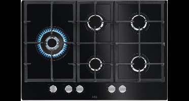 AEG HKB75820NB Zwart Ingebouwd 75 cm Gaskookplaat 5 zone(s)