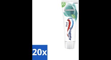 20 x Aquafresh Tandpasta Coolmint 75 ml - Tandpasta - Frisse Adem - Mondgezondheid - Suikerzuur - Gaatjes