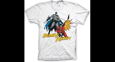 Batman & Robin Big Tall T-Shirt WB-1-BAT007-H28-15 White-3XL