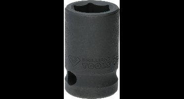 BRILLIANT TOOLS 1/2" Power socket zeskant 15 mm kort - BT022...