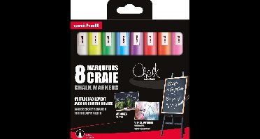 Uni-ball - Chalk PWE-5M - krijtmarker - medium punt - set 8 stuks