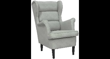 vidaXL - Fauteuil - Lichtgrijs - Fluweel