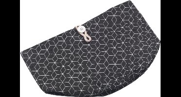 Metaltex broodmand opvouwbaar katoen zwart/beige