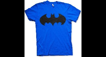 DC Comics Batman Heren Tshirt -L- Inked Logo Blauw