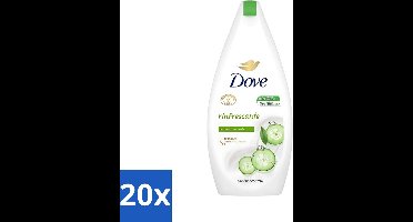 20 x Dove - Douchegel - Refreshing - Komkommer & Groene thee - Verfrissend - 400 ml - Douchegel - Frisheid - Verfrissend - Kalmerende Scrub - Uitdroging Voorkomen