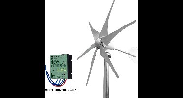 Windturbine – Windgenerator – Windmolen – Duurzame Energie – 3000W – Hybride Zonnestroom – Off-Grid Energie – Fiberglass Bladen – IP54 Beschermd - 48V - Met Gratis Controller
