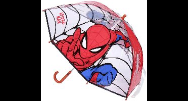 Spiderman paraplu - rood - 71 cm - voor kinderen - regen accessoires
