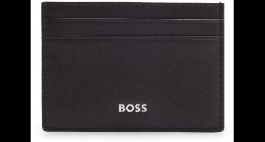 BOSS Leren kaarthouder Randy Card Holder Dark Brown donkerbruin
