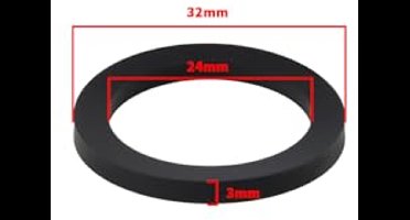 20 STKS Zwart Rubber Platte Wasmachines 32Mm OD 24Mm ID 3mm Dikte M24 Platte Wasmachines Voor Water Butt Tap Kraan Pijp Valve Waterpijp Slang Bolt