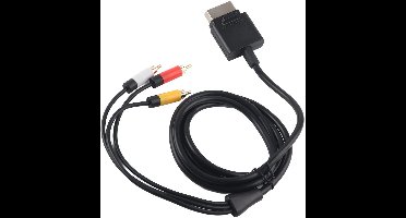 Allecto Plus - AV audio video optische kabel voor Xbox 360 Slim, 1,8 meter - AV RCA video composite - Vervangingskabel met optimale beeld- en geluidskwaliteit
