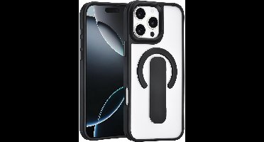 TUNIQ Anti-shock Back cover voor iPhone 16 Pro Max - Ingebouwde Ringstandaard - Zwart