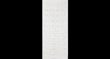 Stickers Wit - Barnedåb Stickers - Zelfklevende Stickervellen Voor Babyfeest & Doopfeest - DIY Kaarten Maken & Scrapbooking - 10x23 cm