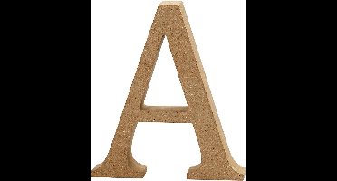 Letter, A, H: 8 cm, B: 7 cm, dikte 1,5 cm, 1 stuk