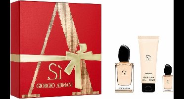 Armani sí eau parfum 100ml + leche corporal 75ml + eau parfum 15ml