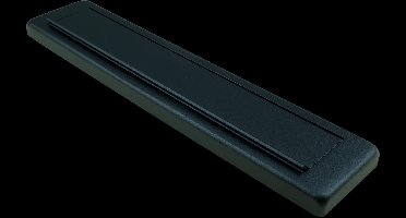 Briefplaat - Zwart - Aluminium - AMI - EP 960 Climate Comfort dd 38/42 mm, rechthoekig, zwart
