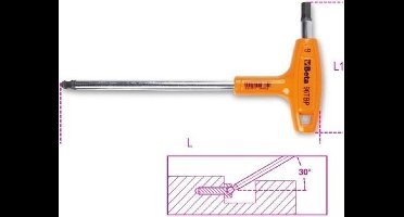 Beta stiftsleutel 96tbp met kogelkop en handgreep 2.5mm