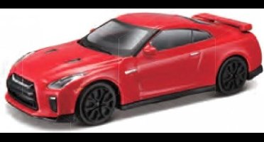 Bburago NISSAN GT-R 2017 rood schaalmodel 1:43