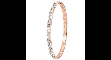 Guess Dames Guess stalen roseplated bangle armband kristal - Staal - Armband - Cadeau voor vrouwen - Stijlvol - Rosékleurig