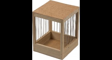 Duvo+ Nestkast voliere super hout spijlen 11x11x13cm - 1st