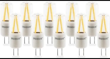 Groenovatie LED Filament - G4 Fitting - 2W - Warm Wit - Dimbaar - 10-Pack