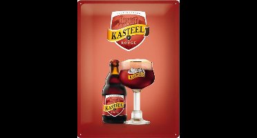 Ingelmunster Kasteel Rouge Metalen wandbord in reliëf 30 x 40 cm