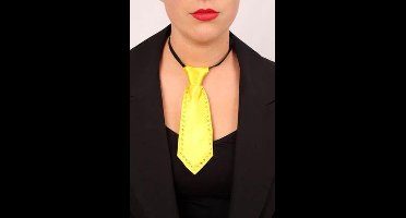 Ministropdas fluo geel met strass stenen