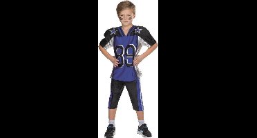Rubie's Verkleedkostuum American Football Jongens Blauw Maat 152