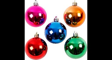 Kerstballen, d 6 cm, sterke kleuren, 20 stuk/ 1 doos