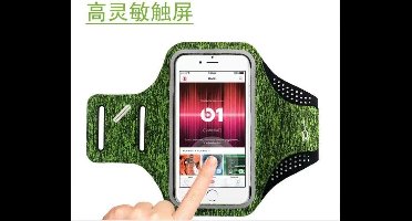 Sportarmband Geschikt voor Huawei Geschikt voor Huawei P30 Pro / P30 / P30 Lite / P30 Lite New Edition Fabric/Stof - Grijs / Groen