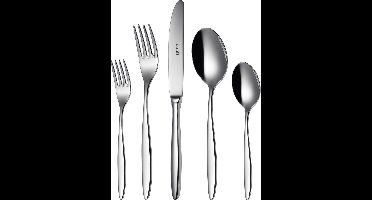 Sola Tulip Bestekset 12 persoons - 100 delig - Zilverwit Premium Edelstaal 18/10 - Vaatwasserbestendig