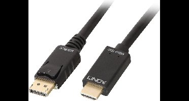 LINDY 36923 DisplayPort-kabel DisplayPort / HDMI Adapterkabel DisplayPort-stekker, HDMI-A-stekker 3.00 m Zwart