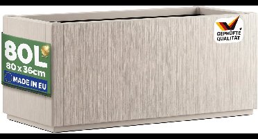Casaria Plantenbak - Vorstbestendig Drainagesysteem 80l - Wit