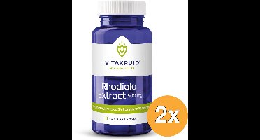 2x Vitakruid Rhodiola Extract 500 mg 3% Rosavin 1% Salidroside (60 vega capsules)