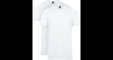 Suitable Obambo T-Shirt Ronde Hals Wit 2-Pack - Maat S - Heren - Basic T-shirt - Ondershirt - Bamboo extra zacht en soepel ondershirt