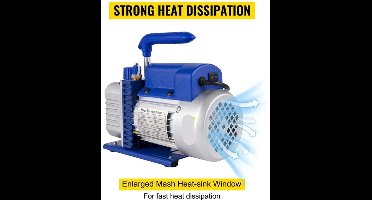 Vacuümpomp - Koelmiddel vacuümpomp - Koelgereedschap - HVAC-koeling - 4000Psi - 3CFM 1-4HP-meter, met meter - Blauw