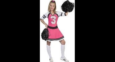 Cheerfull Cheerleader jurkje roze dames - Maat 44/46
