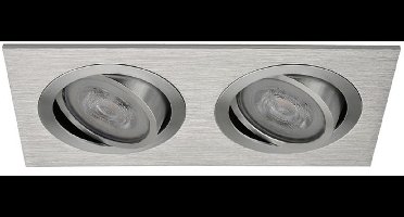 LED inbouwspot Seth -Dubbel Chrome -Warm Wit -Dimbaar -4W -Philips LED