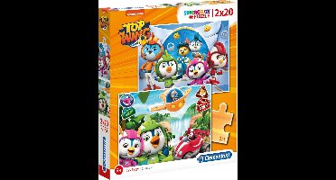Clementoni Top Wing SuperColor Educatieve Puzzelset - 2 x 20 Stukjes (29 x 19 cm) - Nickelodeon