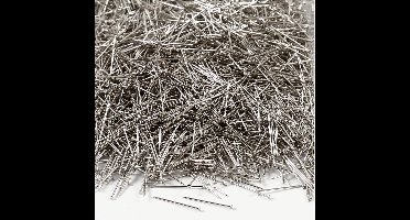 Kopspelden, L: 18 mm, dikte 0,6 mm, ca. 10000 stuk, zilver, 500 gr/ 1 doos