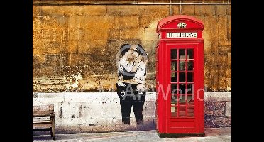 Kunstdruk Edition Street - Red Telephone Box 70x50cm