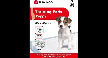 Flamingo Puppy Trainingsmat Basic - Wit - 45 x 35 cm - 20 stuks