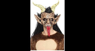 Smiffys - Beast / Krampus Demon Masker - Bruin