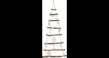 Lumineo - LED boom berk sneeuw op batterij 2x45x100 cm warm wit