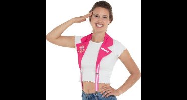 Folat Bretels Politie Dames Polyester Roze One-size
