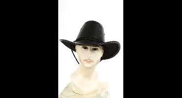 Cowboyhoed Zwart - Nepleer - Volwassenen - One Size - Een Stuk