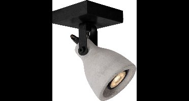 Lucide CONCRI-LED - Plafondspot - Ø 9 cm - LED Dimb. - GU10 - 1x5W 3000K - Zwart